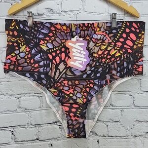 Yitty Mesh Me Smoothing High Waist Brief Pink Butterfly Sz 3X New with Tags